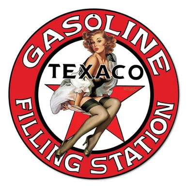 Texaco Girl 9 Metal Sign - Vintage Sign Co.