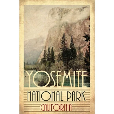 Yosemite National Park Metal Sign- 16"x 24"