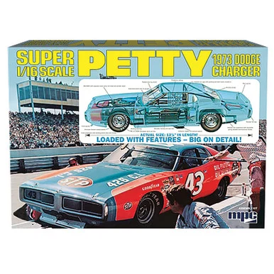 Richard Petty 1973 Dodge Charger 1/16 Kit - MPC Models