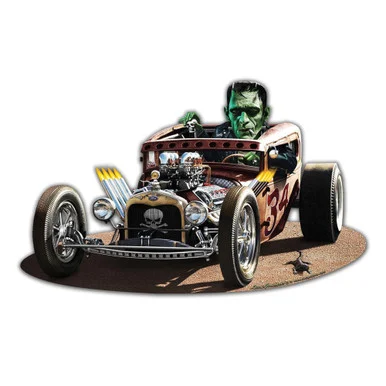 Fast Frankie's Rat Rod Cut-out Metal Sign