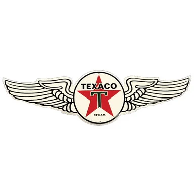 Texaco Wings Cut-Out Metal Sign