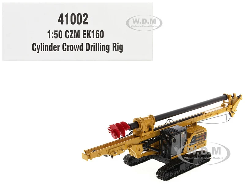 CZM EK160 Cylinder Crowd Drilling Rig Yellow "High Line" Series 1/50 Diecast Model by Diecast Masters - Construction Models