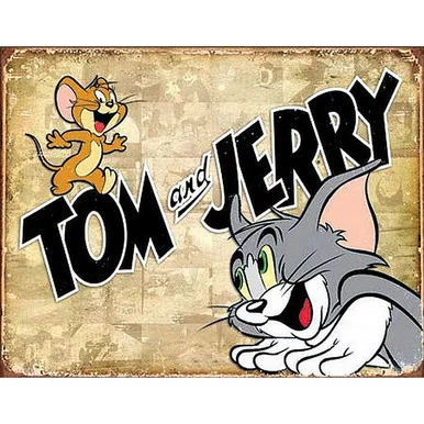 Tom and Jerry Metal Sign - Signs 4 Fun