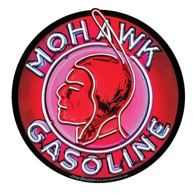 Mohawk Gasoline Neon Metal Sign - Vintage Sign Co.