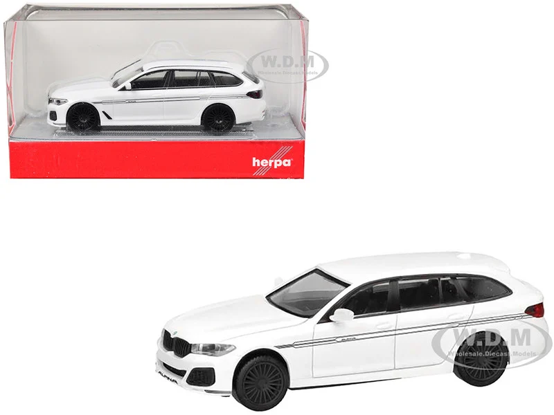BMW Alpina B5 Touring White 1/87 (HO) Plastic Model Car by Herpa - BMW Models