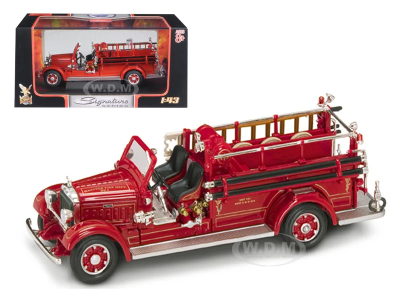 1935 Mack Type 75BX Fire Engine Red 1/43 Diecast Model Car by Road Signature - Fire and Rescue Models