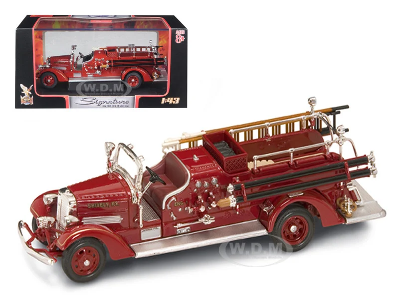 1938 Ahrens Fox VC Fire Engine Red 1/43 Diecast Model by Road Signature - Fire and Rescue Models