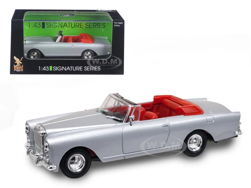 1961 Bentley Continental S2 Park Ward DHC Convertible Silver 1/43 Diecast Car Model by Road Signature - Bentley Models
