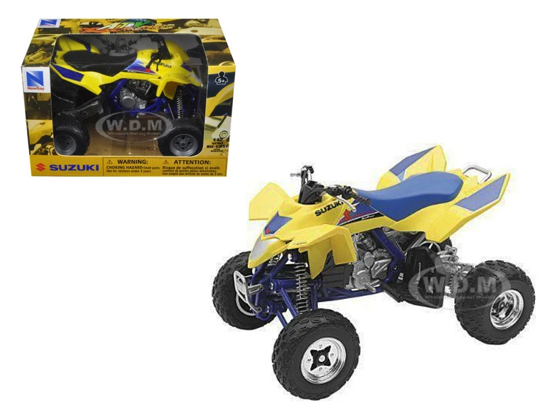 Suzuki Quad Racer R450 ATV Yellow and Blue 1/12 Diecast Model by New Ray - Suzuki Motorcycles