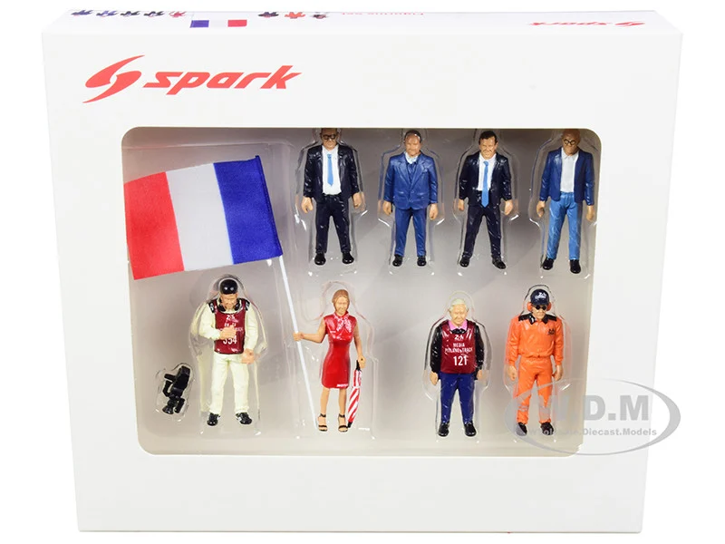 24 Hours of Le Mans (2018) 8 piece Figurine Set for 1/43 Scale Models by Spark - Accessories