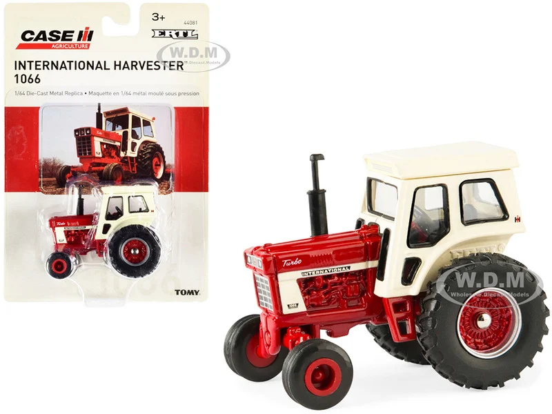 International Harvester 1066 Tractor Red and Cream "Case IH Agriculture" Series 1/64 Diecast Model by ERTL TOMY - Case Tractors Models