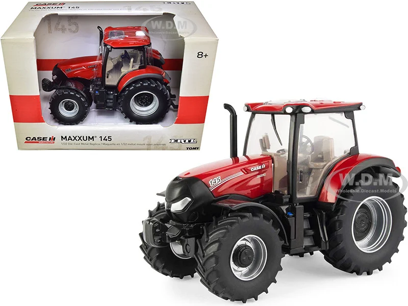 Case IH Maxxum 145 Tractor Red and Black "Case IH Agriculture" 1/32 Diecast Model by ERTL TOMY - Case Tractors Models