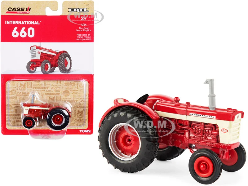 IH International Harvester 660 Tractor Red "Case IH Agriculture" Series 1/64 Diecast Model by ERTL TOMY - Case Tractors Models