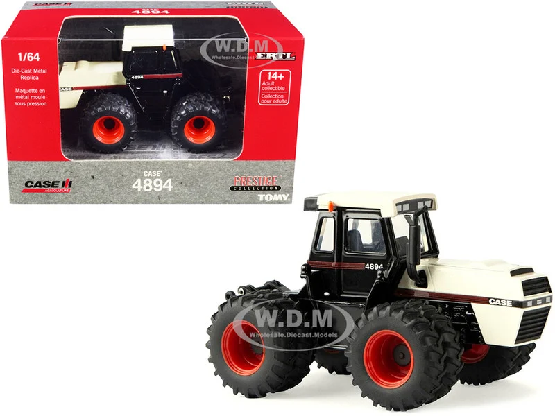 Case 4894 Tractor with Dual Wheels Cream and Black "Prestige Collection" Series 1/64 Diecast Model by ERTL TOMY - Case Tractors Models