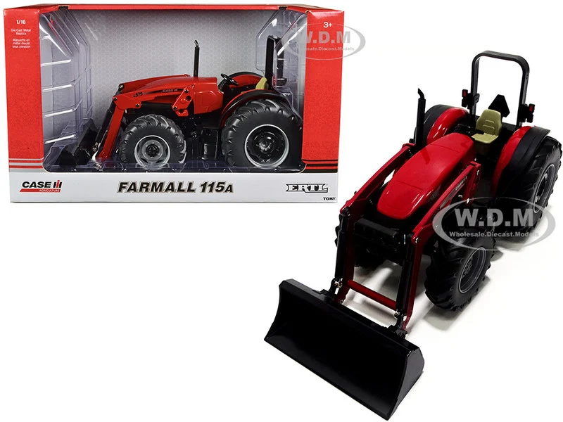 Farmall 115A Tractor with L575 Loader Red and Black "Case IH Agriculture" 1/16 Diecast Model by ERTL TOMY - IH Farmall Models