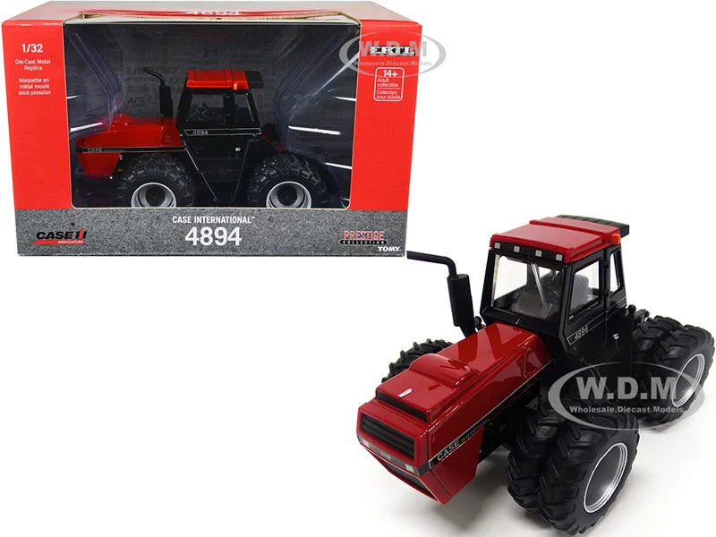 Case International 4894 Tractor Red and Black with Dual Wheels "Case IH Agriculture" "Prestige Collection" 1/32 Diecast Model by ERTL TOMY - Case Tractors Models