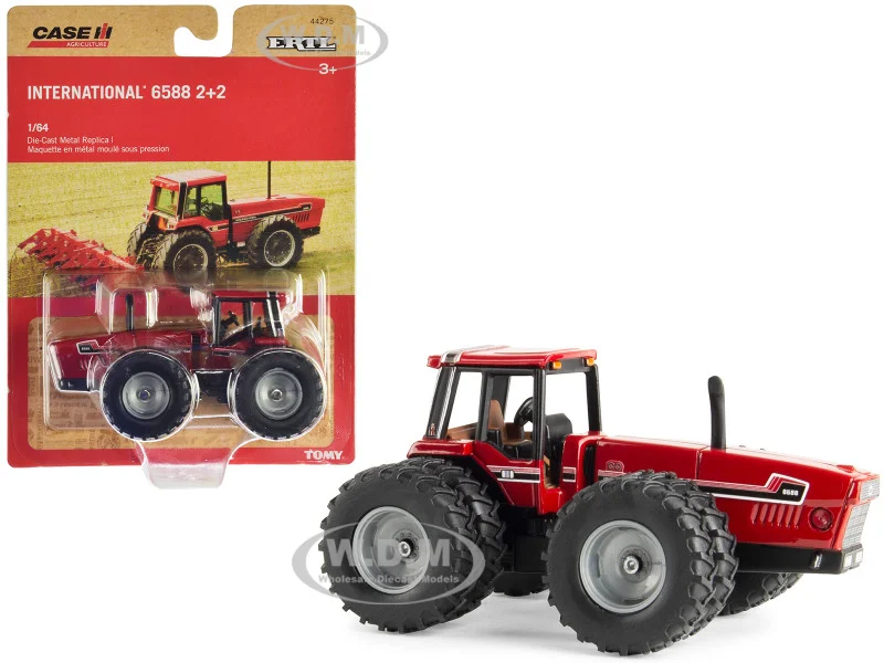 International Harvester 6588 2+2 Tractor Red "Case IH Agriculture" Series 1/64 Diecast Model by ERTL TOMY - International Models