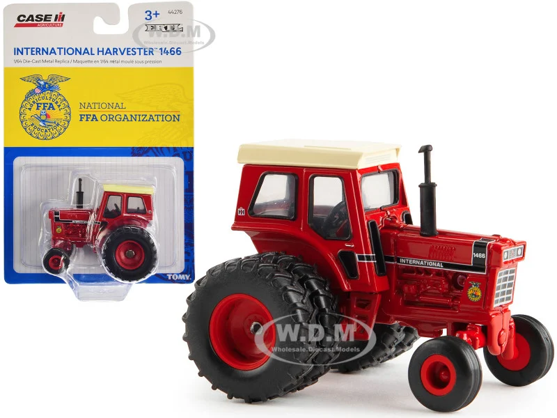 IH International Harvester 1466 Tractor with Dual Wheels Red "National FFA Organization" "Case IH Agriculture" 1/64 Diecast Model by ERTL TOMY - International Models