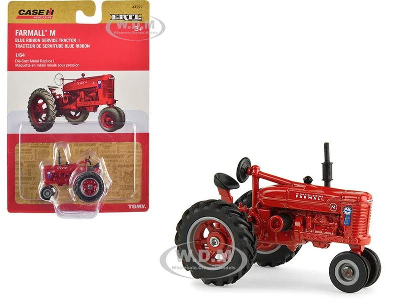 Farmall M "Blue Ribbon" Service Tractor Red "Case IH Agriculture" 1/64 Diecast Model by ERTL TOMY - IH Farmall Models