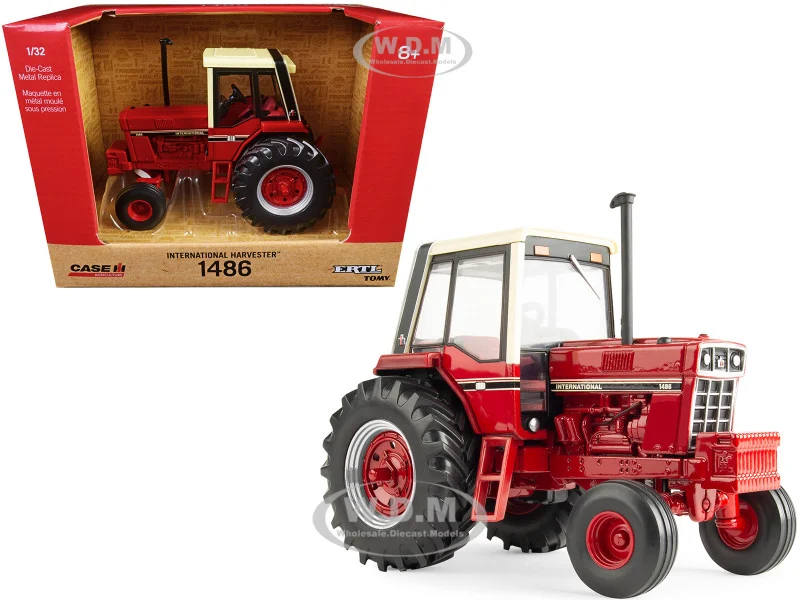 International Harvester 1486 Tractor Red with Cream Top "Case IH Agriculture" Series 1/32 Diecast Model by ERTL TOMY - International Models