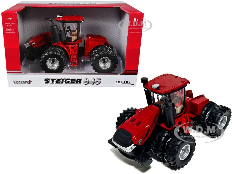 Case IH Steiger 645 Tractor with Dual Wheels Red 1/32 Diecast Model by ERTL TOMY - Case Tractors Models