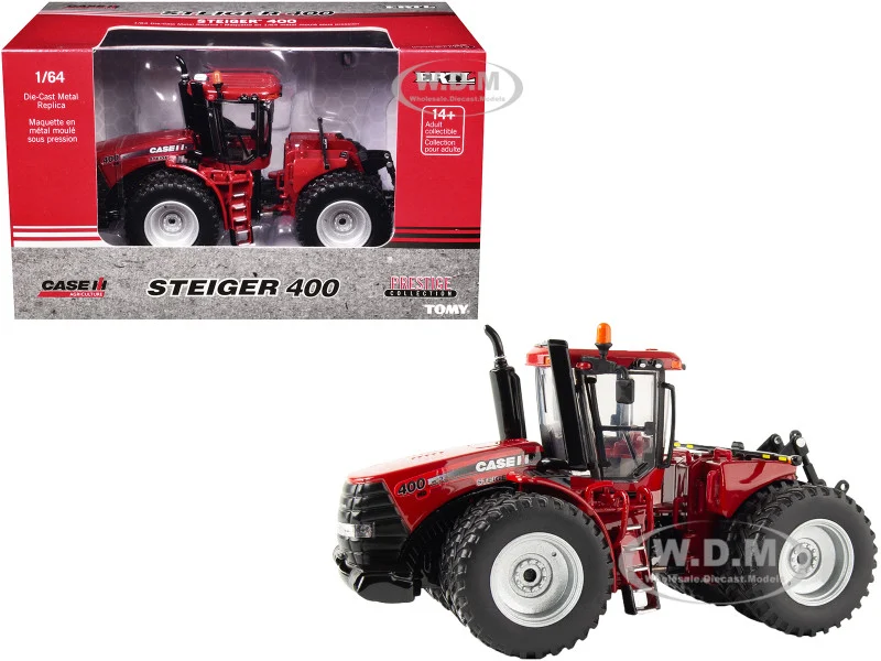 Case IH Steiger 400 Tractor with Dual Wheels Red "Prestige Collection" "Case Agriculture" Series 1/64 Diecast Model by ERTL TOMY - Case Tractors Models