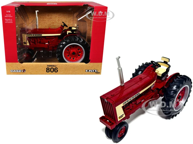 Farmall 806 Tractor Red 1/16 Diecast Model by ERTL TOMY - IH Farmall Models