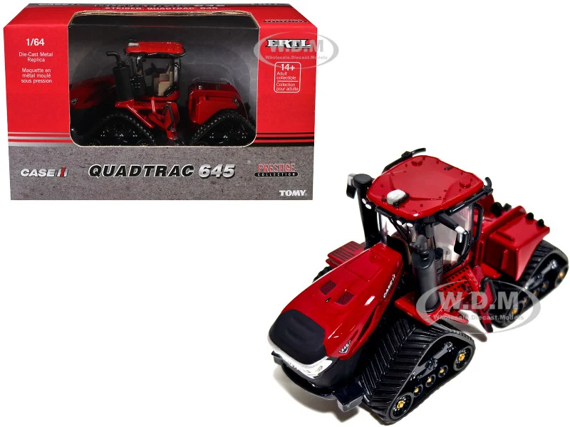 Case IH Steiger Quadtrac 645 Tractor with Tracks Red "Prestige Collection" Series 1/64 Diecast Model by ERTL TOMY - Case Tractors Models
