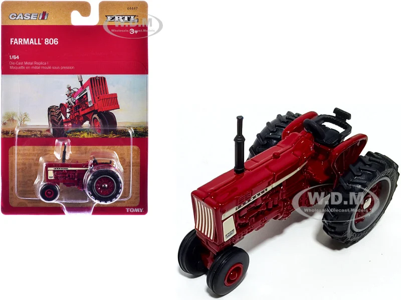 Farmall 806 Narrow Front Tractor Red 1/64 Diecast Model by ERTL TOMY - IH Farmall Models