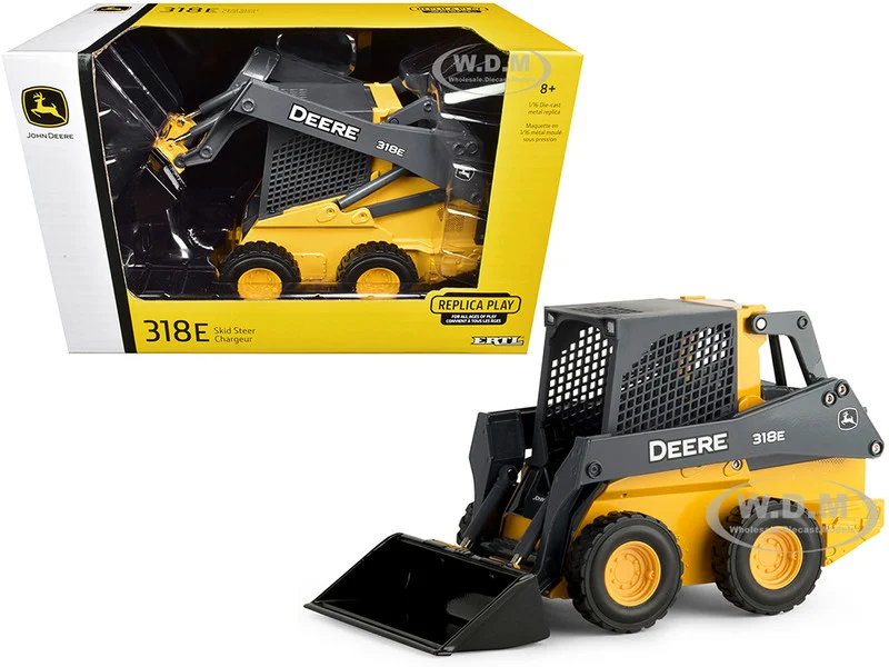 John Deere 318E Skid Steer 1/16 Diecast Model by ERTL TOMY - Construction Models