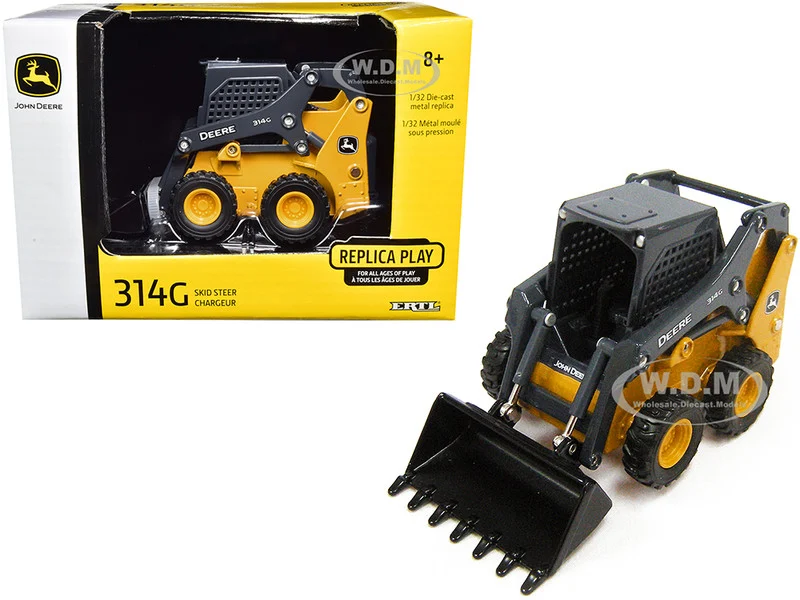 John Deere 314G Skid Steer Loader 1/32 Diecast Model by ERTL TOMY - Construction Models