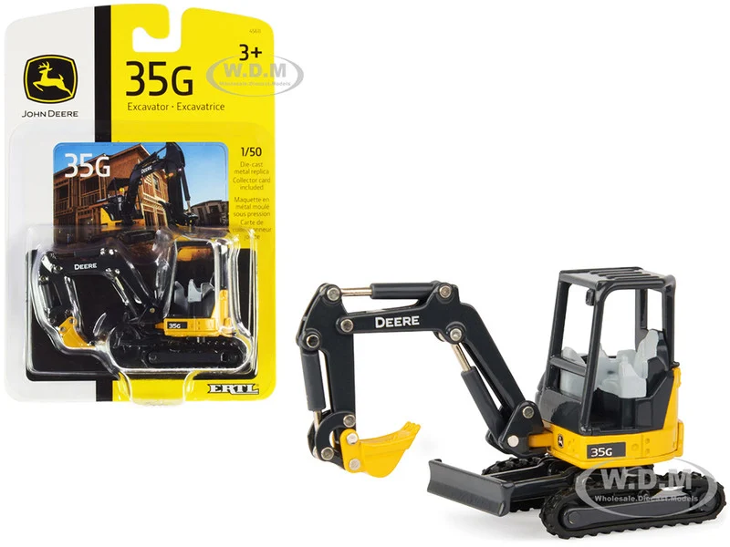 John Deere 35G Tracked Excavator 1/50 Diecast Model by ERTL TOMY - Construction Models