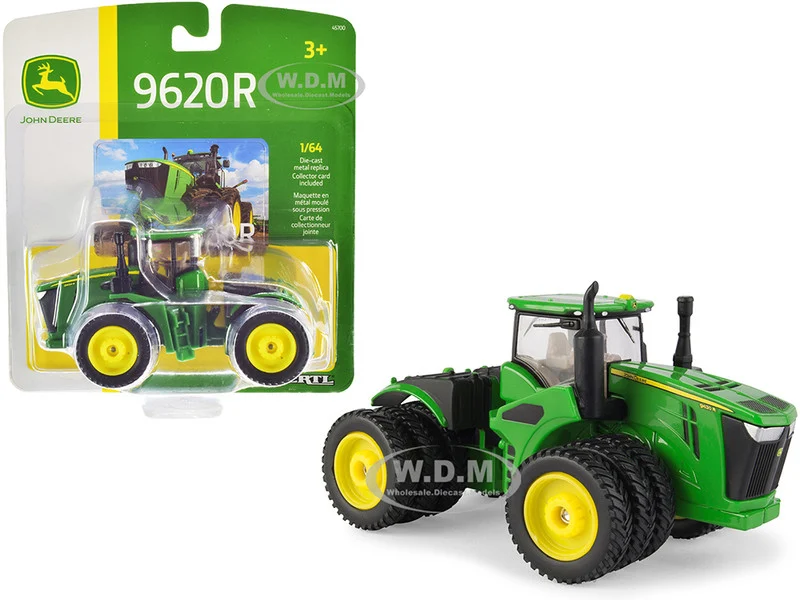 John Deere 9620R Tractor with Triple Front and Rear Wheels 1/64 Diecast Model by ERTL TOMY - John Deere Models