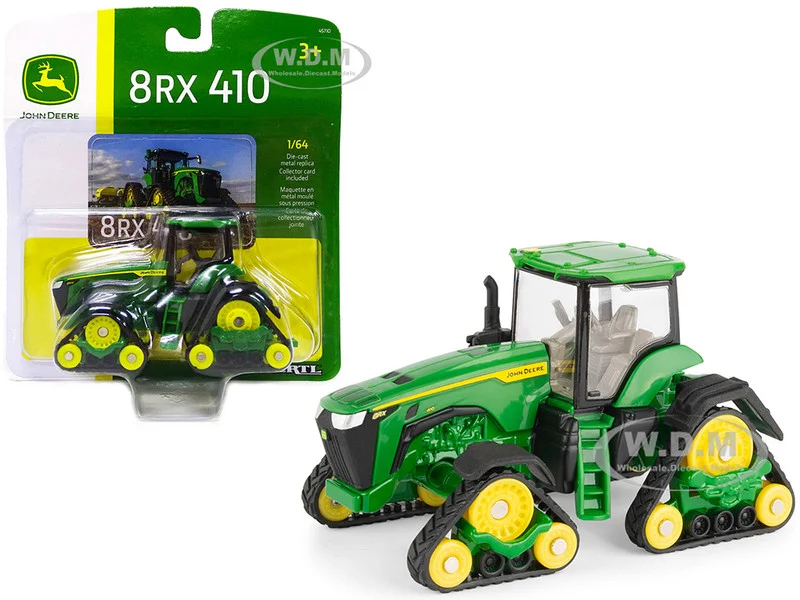 John Deere 8RX 410 Track Type Tractor Green 1/64 Diecast Model by ERTL TOMY - John Deere Models