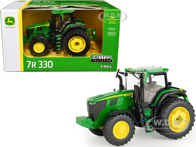 John Deere 7R 330 Tractor with Dual Wheels Green "Prestige Collection" 1/32 Diecast Model by ERTL TOMY - John Deere Models