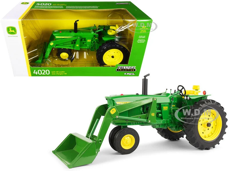 John Deere 4020 Narrow Front Tractor with 48 Loader Green "Prestige Collection" Series 1/16 Diecast Model by ERTL TOMY - John Deere Models