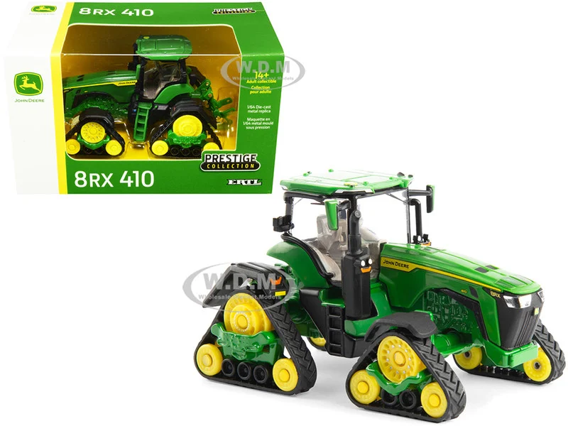 John Deere 8RX 410 Track Tractor Green "Prestige Collection" Series 1/64 Diecast Model by ERTL TOMY - John Deere Models