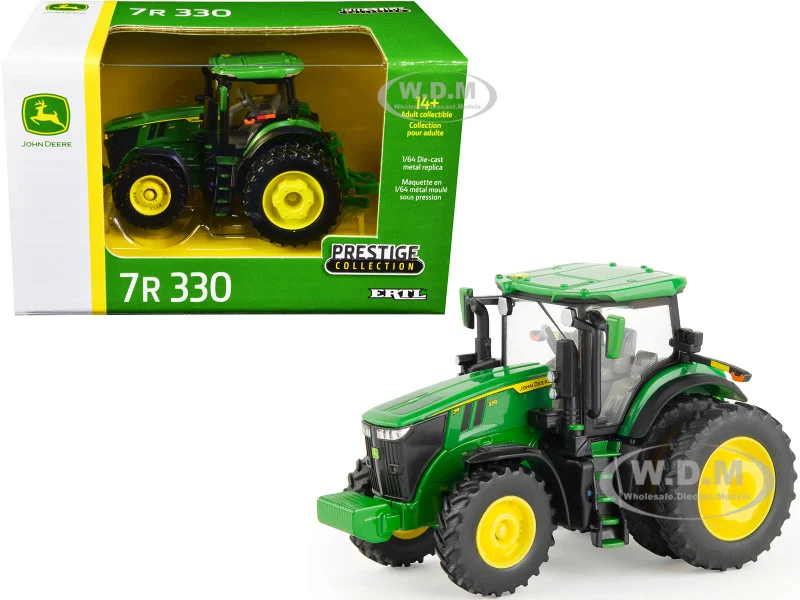 John Deere 7R 330 Tractor Green "Prestige Collection" 1/64 Diecast Model by ERTL TOMY - John Deere Models