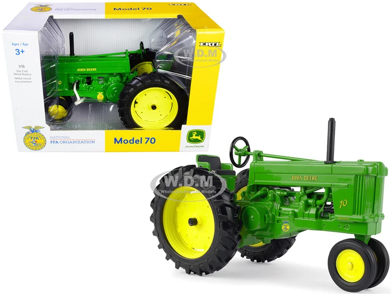 John Deere Model 70 Tractor Green with "National FFA Organization" Logo 1/16 Diecast Model by ERTL TOMY - John Deere Models