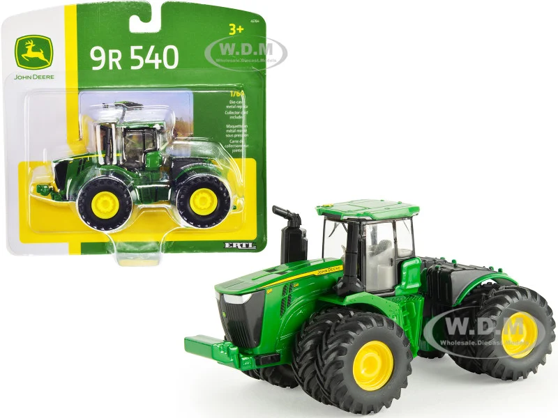 John Deere 9R 540 Tractor with Dual Wheels Green 1/64 Diecast Model by ERTL TOMY - John Deere Models