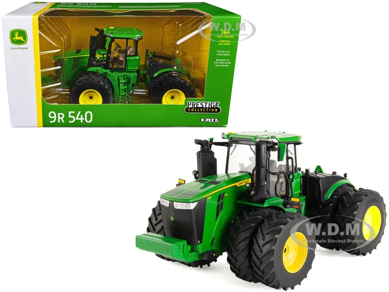 John Deere 9R 540 Tractor with Dual Wheels Green "Prestige Collection" 1/32 Diecast Model by ERTL TOMY - John Deere Models
