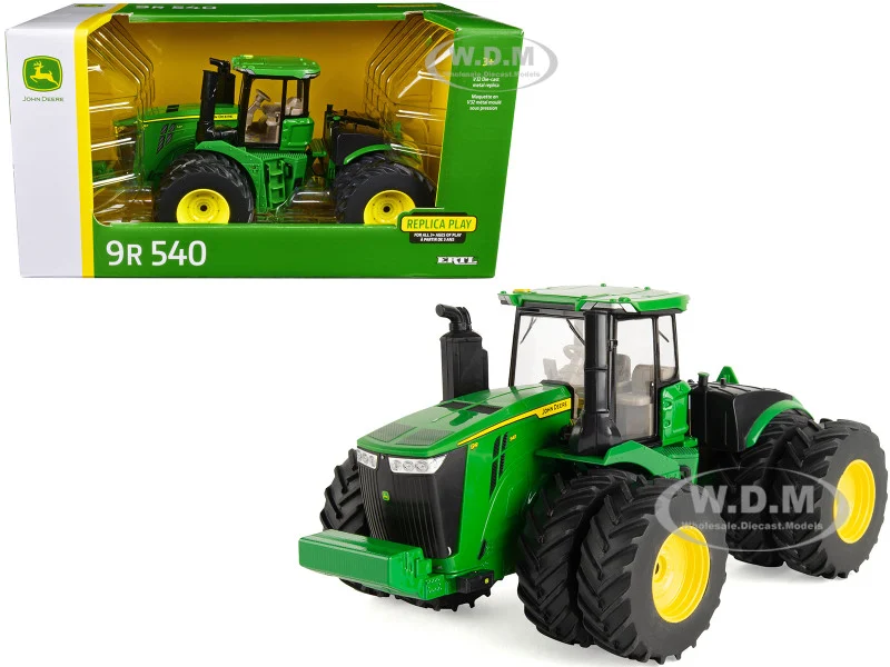 John Deere 9R 540 Tractor with Dual Wheels Green "Replica Play" Series 1/32 Diecast Model by ERTL TOMY - John Deere Models
