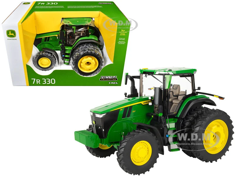 John Deere 7R 330 Tractor with Dual Wheels Green "Prestige Collection" 1/16 Diecast Model by ERTL TOMY - John Deere Models