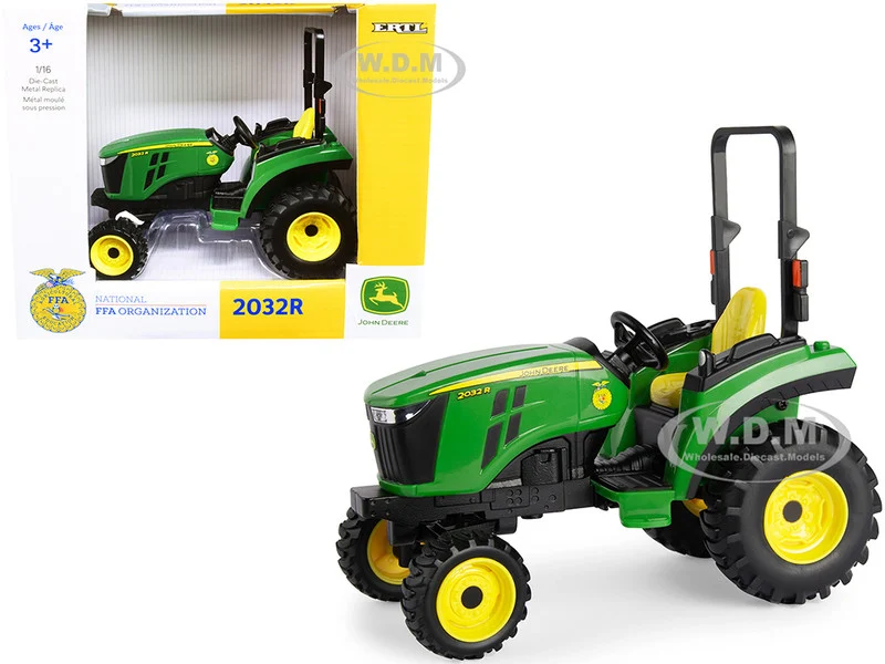 John Deere 2032R Compact Tractor Green with "National FFA Organization" Logo 1/16 Diecast Model by ERTL TOMY - John Deere Models