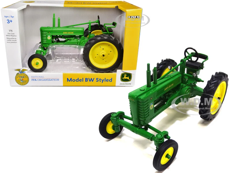 John Deere BW Styled Wide Front Tractor Green "National FFA Organization" 1/16 Diecast Model by ERTL TOMY - John Deere Models