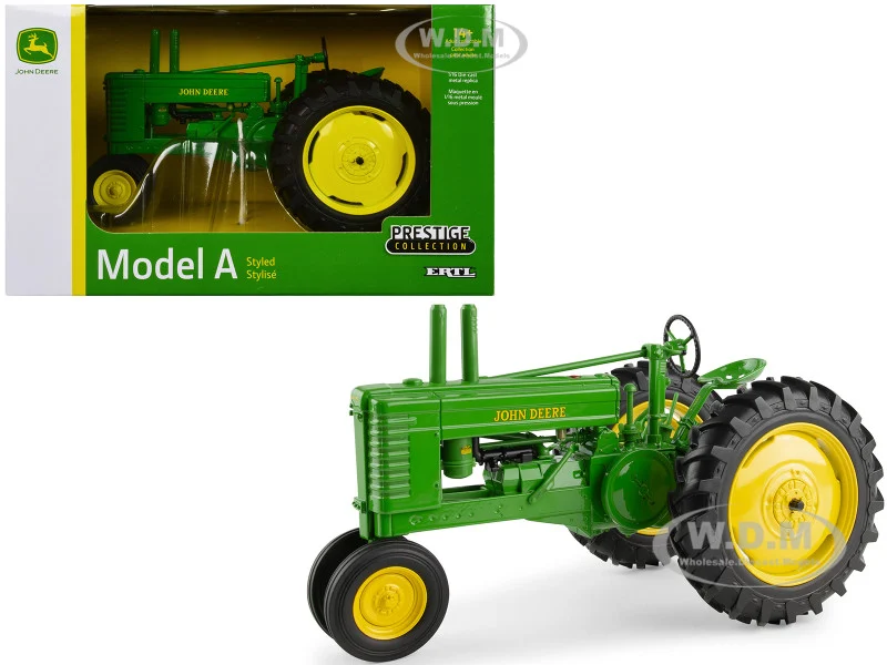 John Deere Model A Tractor Green "Prestige Collection" 1/16 Diecast Model by ERTL TOMY - John Deere Models