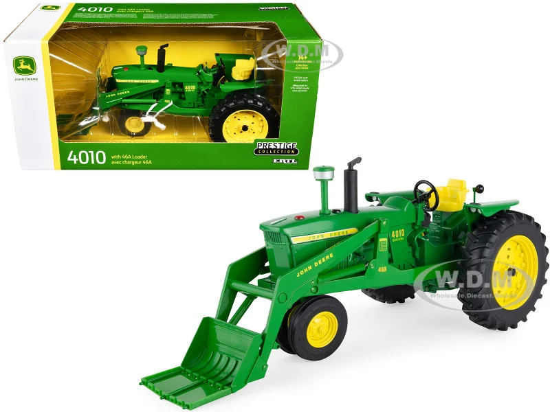 John Deere 4010 Tractor with 46A Loader Green "Prestige Collection" 1/16 Diecast Model by ERTL TOMY - John Deere Models