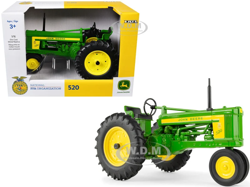 John Deere 520 Tractor "National FFA Organization" Green with Yellow Stripes 1/16 Diecast Model by ERTL TOMY - John Deere Models