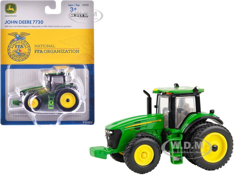 John Deere 7730 Tractor Green with Dual Wheels "National FFA Organization" 1/64 Diecast Model by ERTL TOMY - John Deere Models