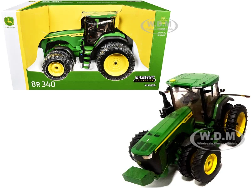 John Deere 8R 340 Tractor with Dual Wheels Green "Prestige Collection" 1/16 Diecast Model by ERTL TOMY - John Deere Models